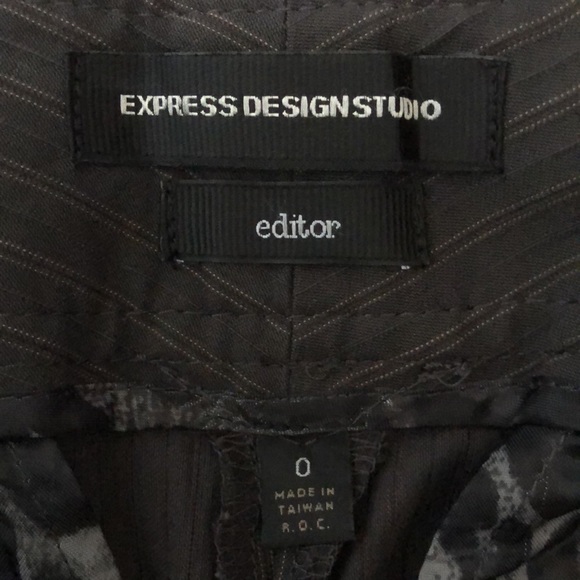 Express Pinstripe Editor Pants, Size 0 - Picture 4 of 7